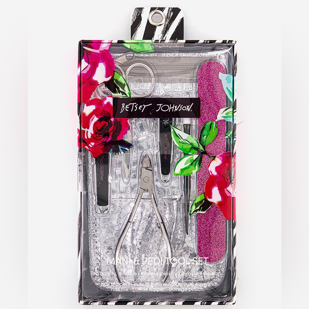 Betsey Johnson 6pc. Mani & Pedi Tool Kit NIB